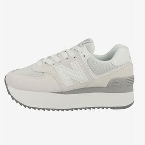 Never Worn New Balance 574 Platform Sneaker White/Gray